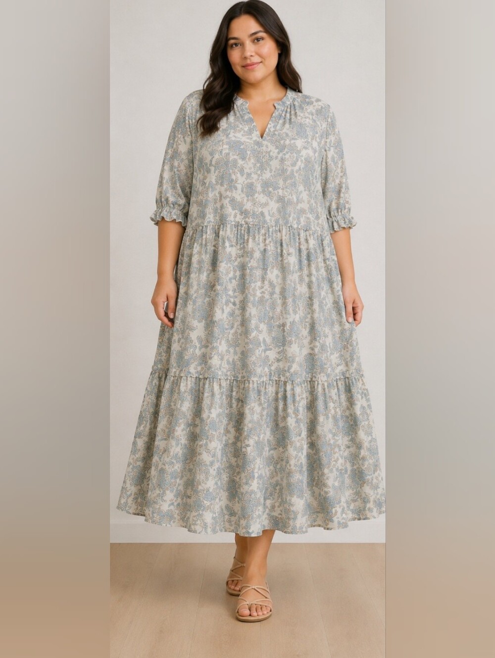 NWT Cotton Bohemian Oversized Dress b.young FOREVER. Fits L/XL. Maybe Larger.